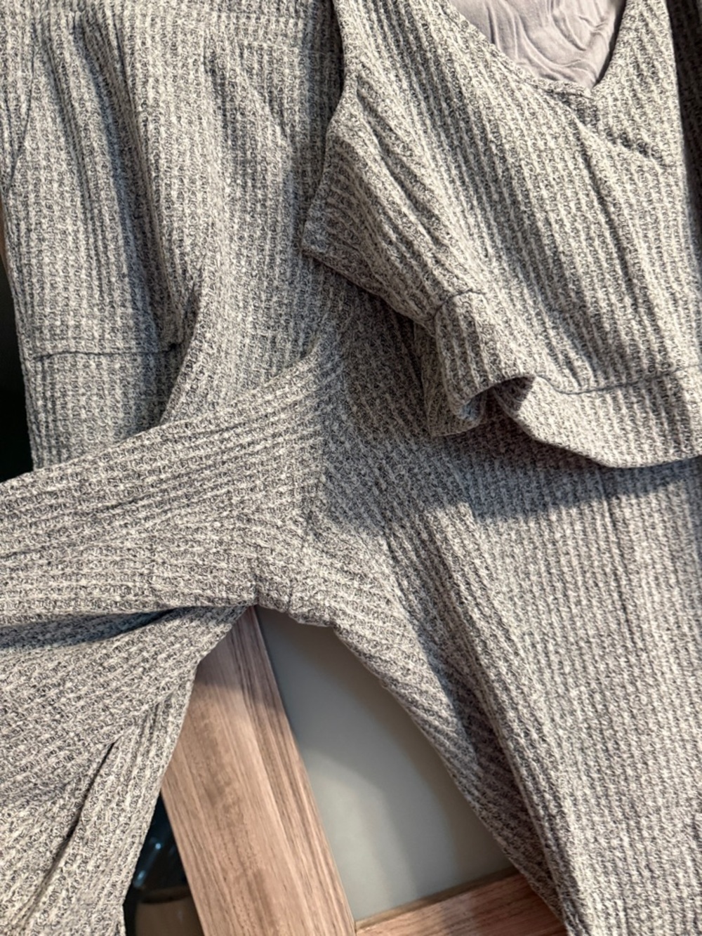 torrid Light Gray Ribbed 3-Piece Lounge Set - Picture 2 of 7